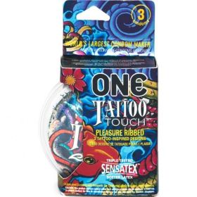One Tattoo Touch Latex Condoms 3 Pack